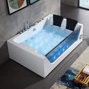 ‎Alora 71-Inch Premium Freestanding Rectangular Hydromassage Soaking Spa Bathtub (SAK28534)