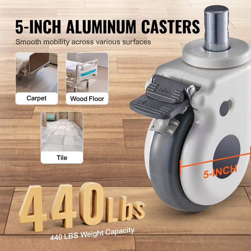 Premium Full Electric 3-Function Medical ICU Hospital Bed, 440LBS (SAK15624)