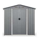 [04X06FT] Alora Premium Garden Galvanized Steel Storage Shed W/ Lockable Sliding Doors (SAK75842)