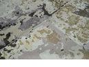 Premium Hand knotted Camel, Silver, Olive and Charcoal modern Abstract wool and Silk Blended 8x10 Area Rug by The Rug Decor