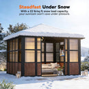 Alora Grandview Premium Hardtop Aluminum Sunroom Solarium With TV Mount And Sliding Doors (SAK60439)