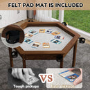 Premium 6-Person Hexagonal Game And Dining Table With Top, Mat And Cup Holders (SAK67845) by SAKSBY WHOLESALE