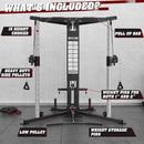 Premium Home Cable Crossover Full Body Workout Fly Machine, 350LBS (SAK06341)