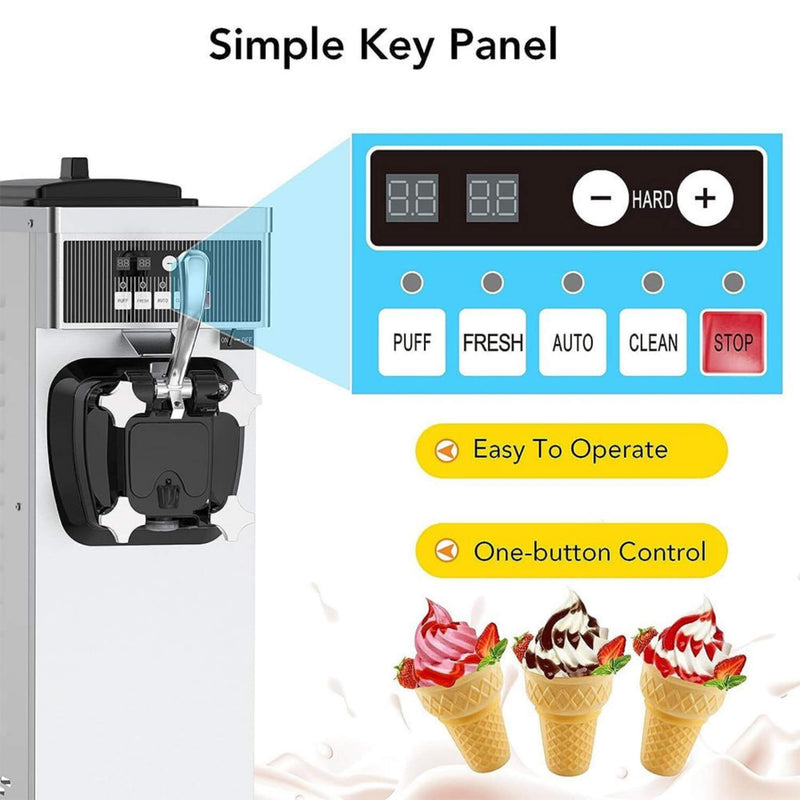 Premium Industrial Single Flavor Soft Serve Ice Cream Maker Machine, 1200W (SAK81752)