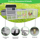 Large Heavy-Duty 113-Inch Outdoor Anti-UV Waterproof Wooden Chicken Coop Hen House (SAK32684) by SAKSBY WHOLESALE