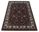 Premium Look 5x7 Woven Maroon and Ivory Traditional Pattern Area Rug