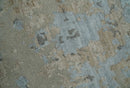 Premium look Hand knotted Silver and Blue modern Abstract wool and Silk Blended 7.10x9.6 Area Rug by The Rug Decor