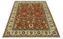 Premium look Rust and Ivory Traditional Floral Fine Hand knotted 8x10 wool area rug by The Rug Decor
