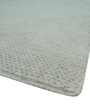Premium look Solid Ivory Antique carved Design 9x12 Hand knotted wool Area Rug by The Rug Decor