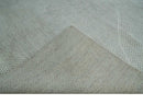 Premium look Solid Ivory Antique carved Design 9x12 Hand knotted wool Area Rug by The Rug Decor