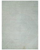 Premium look Solid Ivory Antique carved Design 9x12 Hand knotted wool Area Rug by The Rug Decor