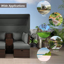 Alora Premium Outdoor 2-Seater Patio Daybed With Foldable Awning, Cushions, And Rattan Frame (SAK90233)