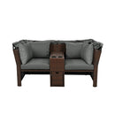 Alora Premium Outdoor 2-Seater Patio Daybed With Foldable Awning, Cushions, And Rattan Frame (SAK90233)