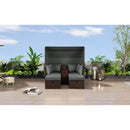 Alora Premium Outdoor 2-Seater Patio Daybed With Foldable Awning, Cushions, And Rattan Frame (SAK90233)