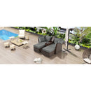Alora Premium Outdoor 2-Seater Patio Daybed With Foldable Awning, Cushions, And Rattan Frame (SAK90233)