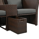 Alora Premium Outdoor 2-Seater Patio Daybed With Foldable Awning, Cushions, And Rattan Frame (SAK90233)