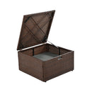 Alora Premium Outdoor 2-Seater Patio Daybed With Foldable Awning, Cushions, And Rattan Frame (SAK90233)