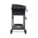 Premium Outdoor 4-Burner Propane BBQ Grill With Foldable Side Tables, Hanging Basket, And Cooking Grids (SAK53213)