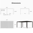 Alora Premium Outdoor Aluminum Louvered Patio Pergola With LED Lights [PERGOLA ONLY] (SAK24896)