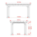 Alora Premium Outdoor Cedar Wood Pergola With Slatted Roof (SAK87024)