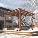 Alora Premium Outdoor Cedar Wood Pergola With Slatted Roof (SAK87024)