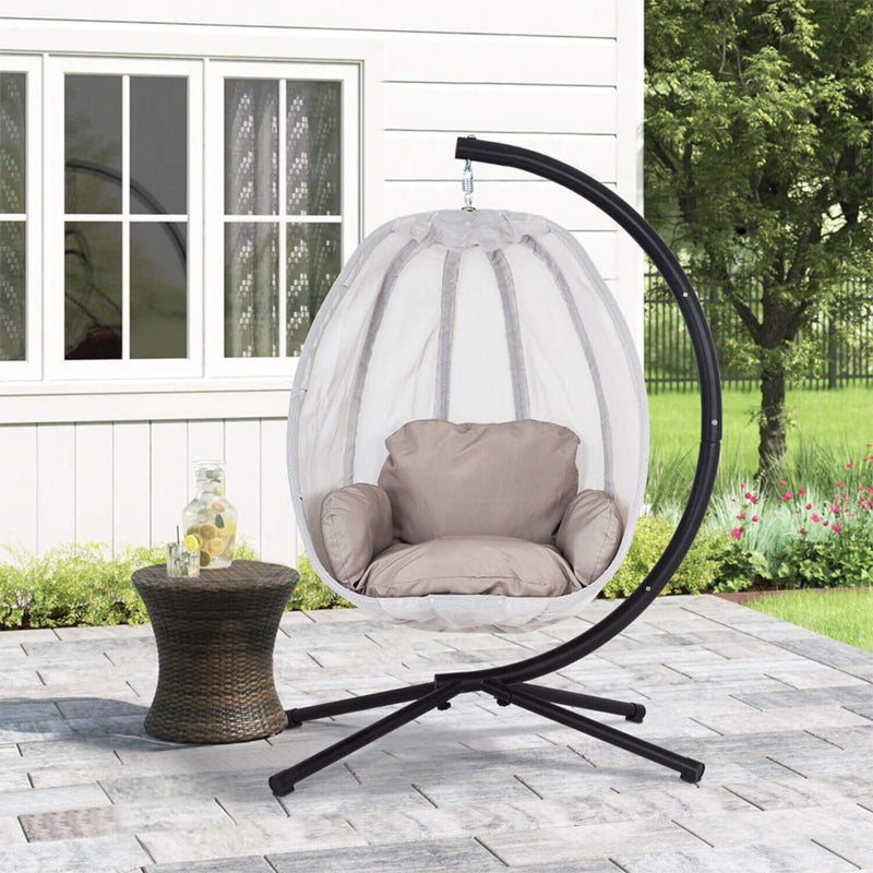 Premium Outdoor Hammock Egg Swing Chair With Stand, 70" (SAK42317)
