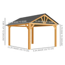 [09X11FT] Alora Premium Outdoor Hardtop Patio Backyard Gazebo (SAK86341)