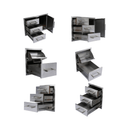 Premium Outdoor Kitchen With 32-Inch 60K BTU Built-In Stainless Steel LPG Gas Grill, Door And Drawer Combo And Stainless Steel Ice Box (SAK98661)