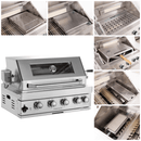 Premium Outdoor Kitchen With 32-Inch 60K BTU Built-In Stainless Steel LPG Gas Grill, Door And Drawer Combo And Stainless Steel Ice Box (SAK98661)