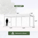 Alora Premium White Outdoor Metal Louvered Pergola With Drainage System (SAK87265) by SAKSBY WHOLESALE