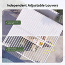 Alora Premium White Outdoor Metal Louvered Pergola With Drainage System (SAK87265) by SAKSBY WHOLESALE