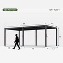 Alora Premium Gray Outdoor Metal Pergola With Louvered Roof And Drainage System (SAK76143) by SAKSBY WHOLESALE