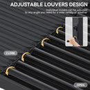 Alora Premium Gray Outdoor Metal Pergola With Louvered Roof And Drainage System (SAK76143) by SAKSBY WHOLESALE