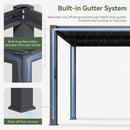 Alora Premium Gray Outdoor Metal Pergola With Louvered Roof And Drainage System (SAK76143) by SAKSBY WHOLESALE