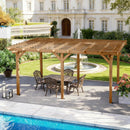 [09X12FT] Alora Premium Outdoor Wooden Grape Trellis Pergola (SAK18579)