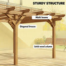 [09X12FT] Alora Premium Outdoor Wooden Grape Trellis Pergola (SAK18579)