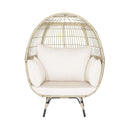 Alora Premium 57-Inch Oversized Rattan Patio Egg Lounge Chair Basket With Cushions (SAK91684)