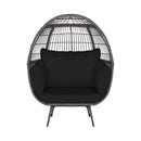 Alora Premium 57-Inch Oversized Rattan Patio Egg Lounge Chair Basket With Cushions (SAK91684)