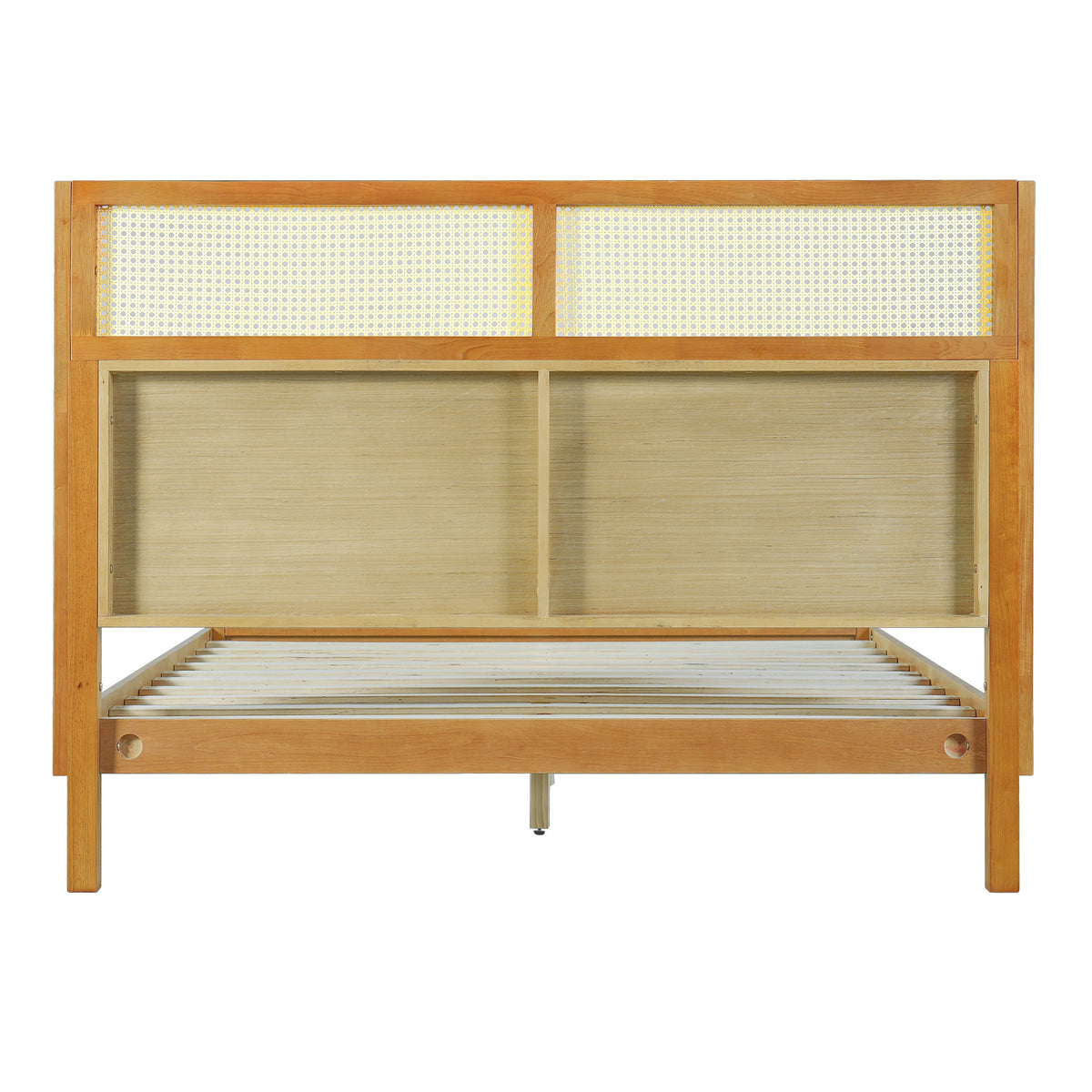 Premium Rubber Wood Platform Queen Bed Frame with Headboard, photo 12 of 13