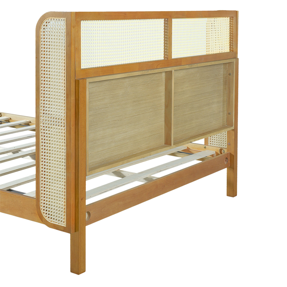 Premium Rubber Wood Platform Queen Bed Frame with Headboard, photo 13 of 13