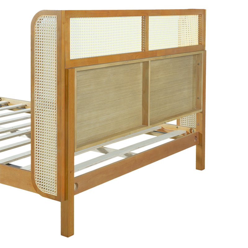 Premium Rubber Wood Platform Queen Bed Frame with Headboard, photo 13 of 13