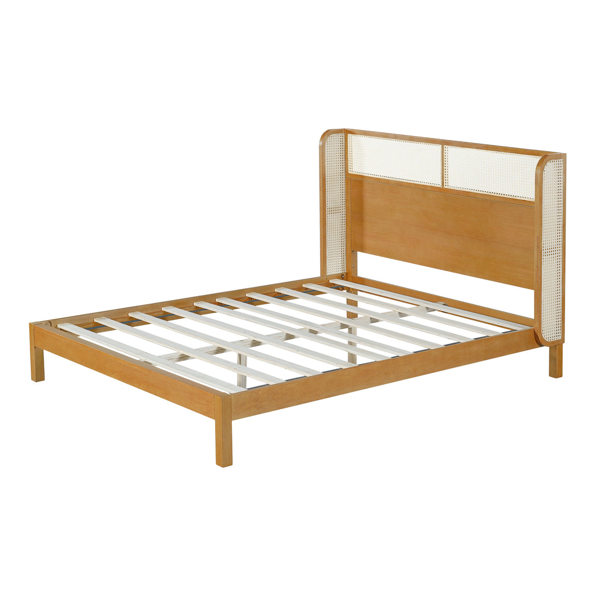 Premium Rubber Wood Platform Queen Bed Frame with Headboard, photo 6 of 13