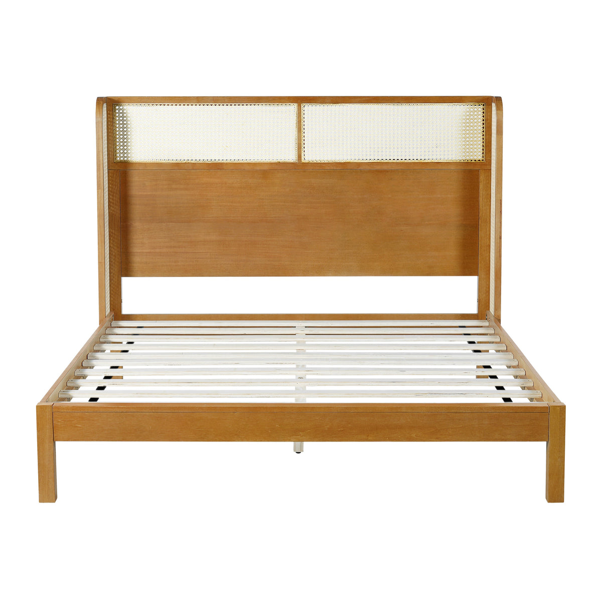 Premium Rubber Wood Platform Queen Bed Frame with Headboard, photo 7 of 13