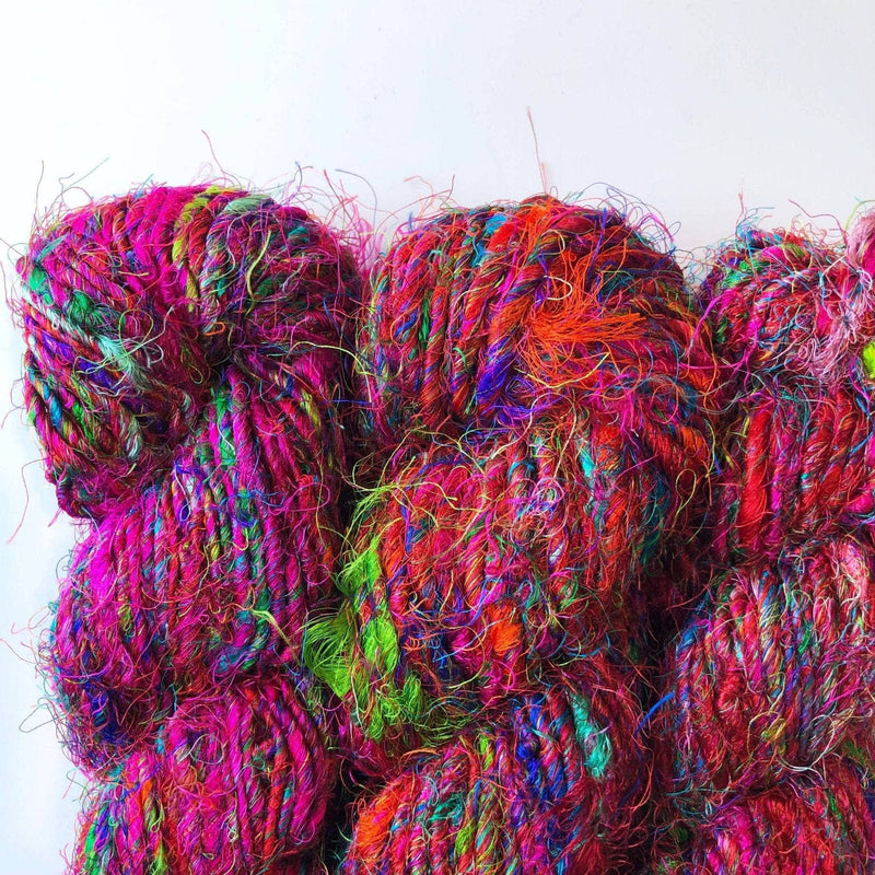 Premium Sari Silk Handspun Yarn