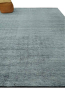 Premium Silver, gray and charcoal Contemporary Design 9x12 Hand knotted wool Area Rug by The Rug Decor
