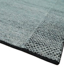 Premium Silver, gray and charcoal Contemporary Design 9x12 Hand knotted wool Area Rug by The Rug Decor
