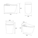 Premium Smart Auto Flush Toilet With Foot Sensor, Remote, Heated Seat And Night Light (SAK56378)