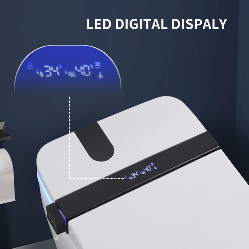 Nuvia Premium Smart Toilet With Bidet Seat LED Display & Night Light (SAK81465)