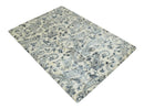Premium Style Ivory and Charcoal Hand loom 5.6x8 Boteh Design Viscose Area Rug