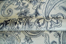 Premium Style Ivory and Charcoal Hand loom 5.6x8 Boteh Design Viscose Area Rug